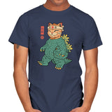 Unmasked Kaiju Meowster - Mens T-Shirts RIPT Apparel Small / Navy