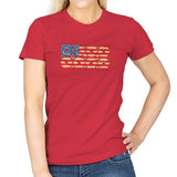 USA Donuts Exclusive - Star-Spangled - Womens T-Shirts RIPT Apparel Small / Red