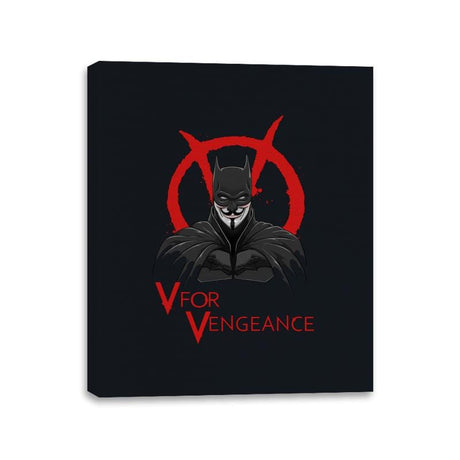 V for Vengeance - Canvas Wraps Canvas Wraps RIPT Apparel 11x14 / Black