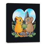 Valentine Lions - Canvas Wraps Canvas Wraps RIPT Apparel 16x20 / Black