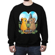 Valentine Lions - Crew Neck Sweatshirt Crew Neck Sweatshirt RIPT Apparel Small / Black