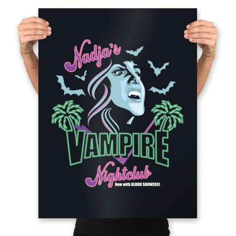 Vampire Nightclub - Prints Posters RIPT Apparel 18x24 / Black