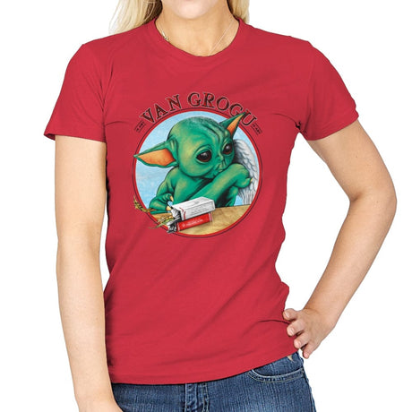 Van Grogu - Anytime - Womens T-Shirts RIPT Apparel Small / Red