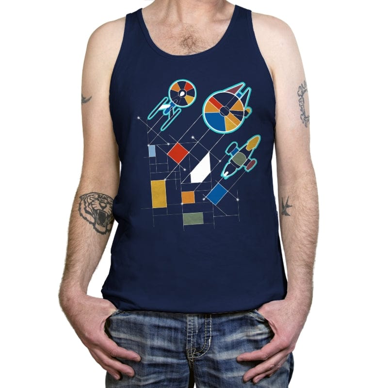 Vanguard Spaceships - Tanktop Tanktop RIPT Apparel X-Small / Navy