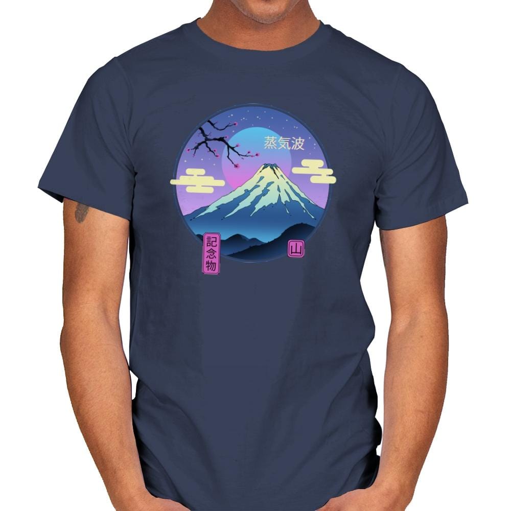 Vapor Landscape - Mens T-Shirts RIPT Apparel Small / Navy