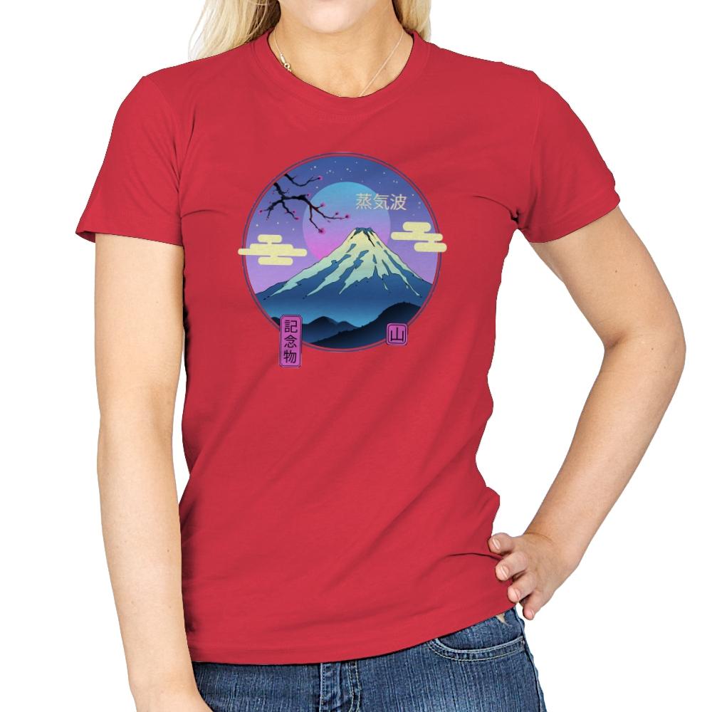 Vapor Landscape - Womens T-Shirts RIPT Apparel Small / Red