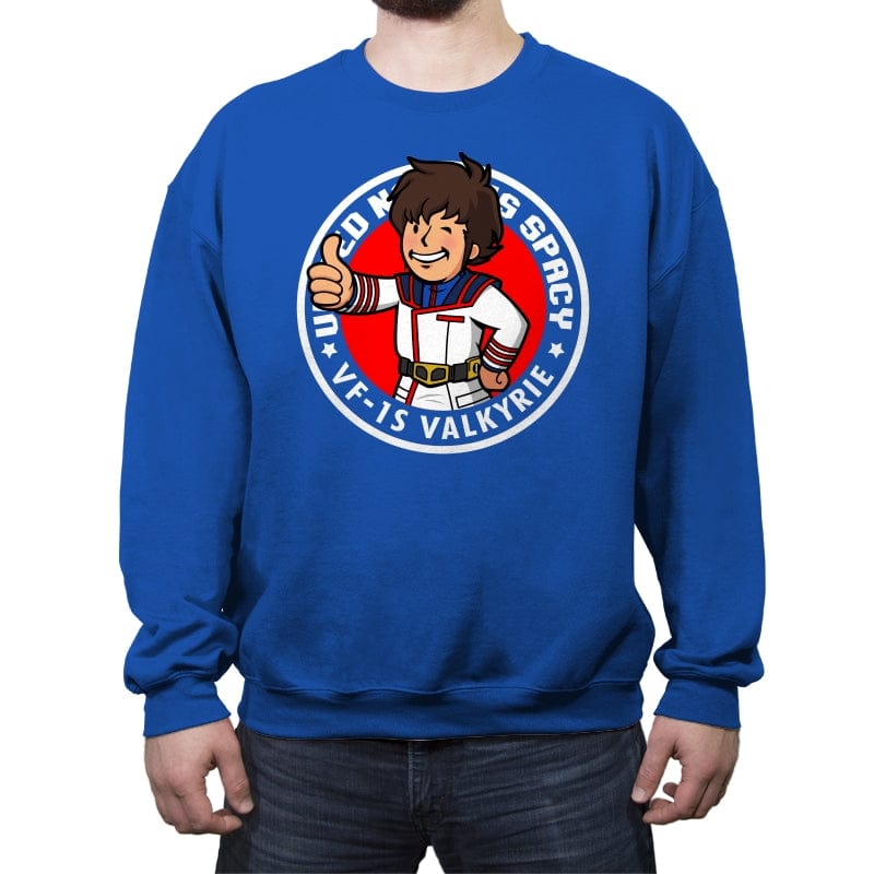 Vault Hikaru - Crew Neck Sweatshirt Crew Neck Sweatshirt RIPT Apparel Small / Royal