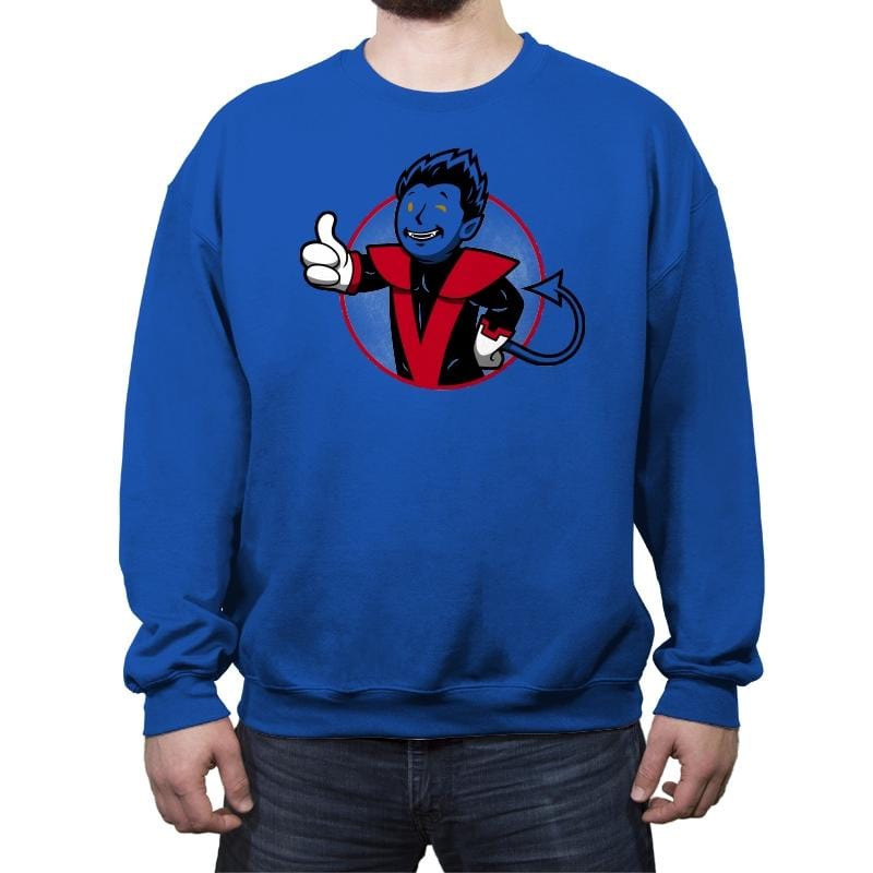 Vault Teleporter - Crew Neck Sweatshirt Crew Neck Sweatshirt RIPT Apparel Small / Royal