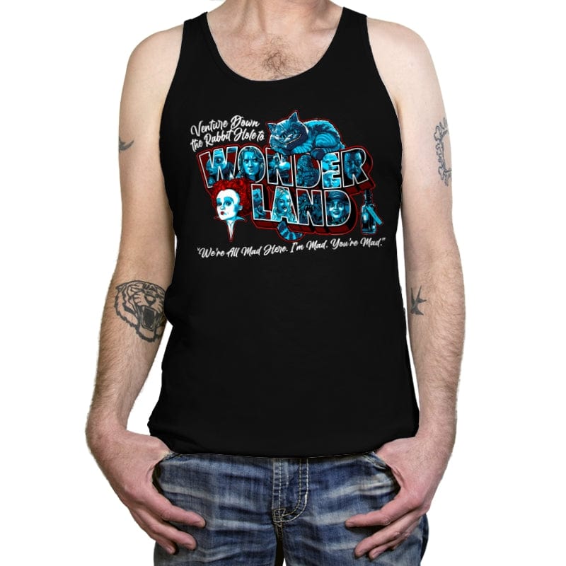 Venture Down to Wonderland - Tanktop Tanktop RIPT Apparel X-Small / Black