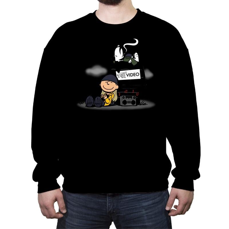 Video Store Nuts - Crew Neck Sweatshirt Crew Neck Sweatshirt RIPT Apparel