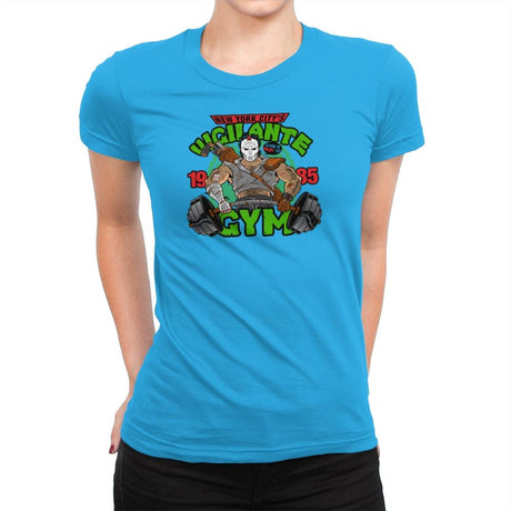 Vigilante Gym Exclusive - Womens Premium T-Shirts RIPT Apparel Small / Turquoise