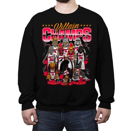 Villain Champs - Crew Neck Sweatshirt Crew Neck Sweatshirt RIPT Apparel Small / Black