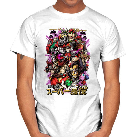 Villains Nostalgic Games - Mens T-Shirts RIPT Apparel Small / White