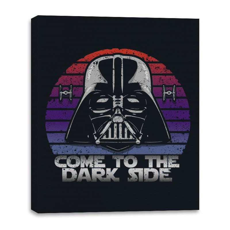 Vintage Dark Side - Canvas Wraps Canvas Wraps RIPT Apparel 16x20 / Black