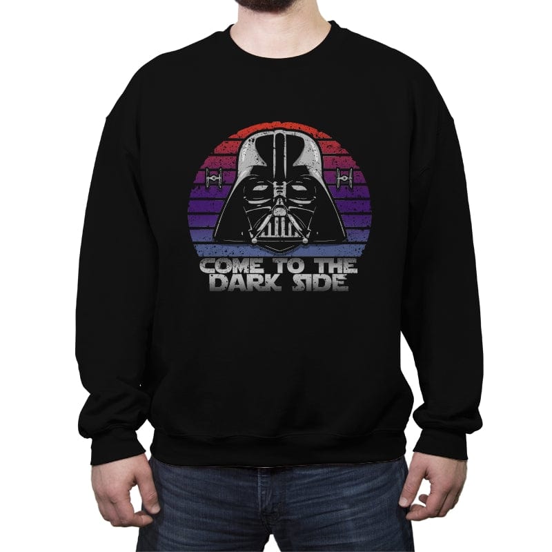 Vintage Dark Side - Crew Neck Sweatshirt Crew Neck Sweatshirt RIPT Apparel Small / Black