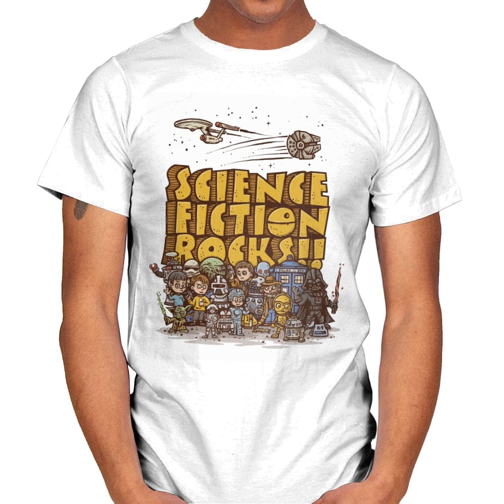 Vintage Science Fiction - Mens T-Shirts RIPT Apparel Small / White