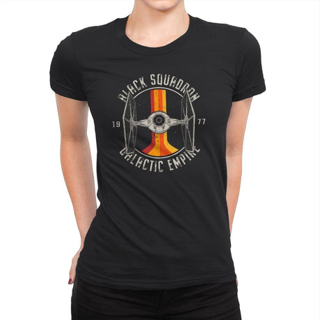 Vintage Squadron - Womens Premium T-Shirts RIPT Apparel Small / Black