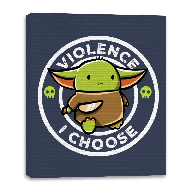 Violence I Choose - Canvas Wraps Canvas Wraps RIPT Apparel 16x20 / Navy