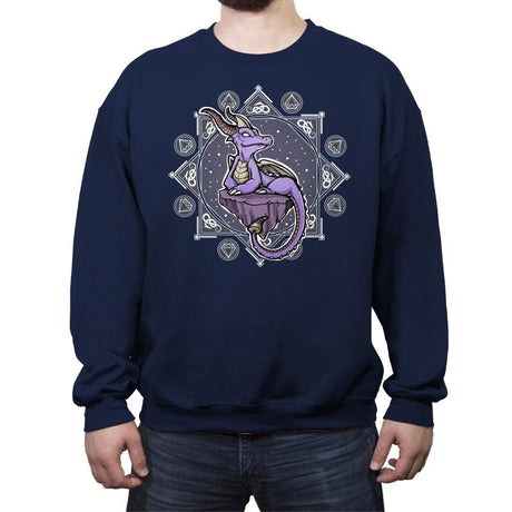 Violet Dragon - Crew Neck Sweatshirt Crew Neck Sweatshirt RIPT Apparel