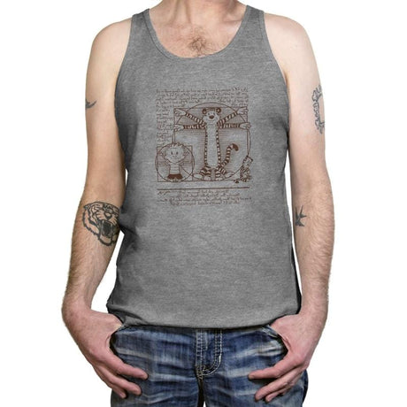 Virtruvian Buddies Exclusive - Tanktop Tanktop RIPT Apparel X-Small / Athletic Heather