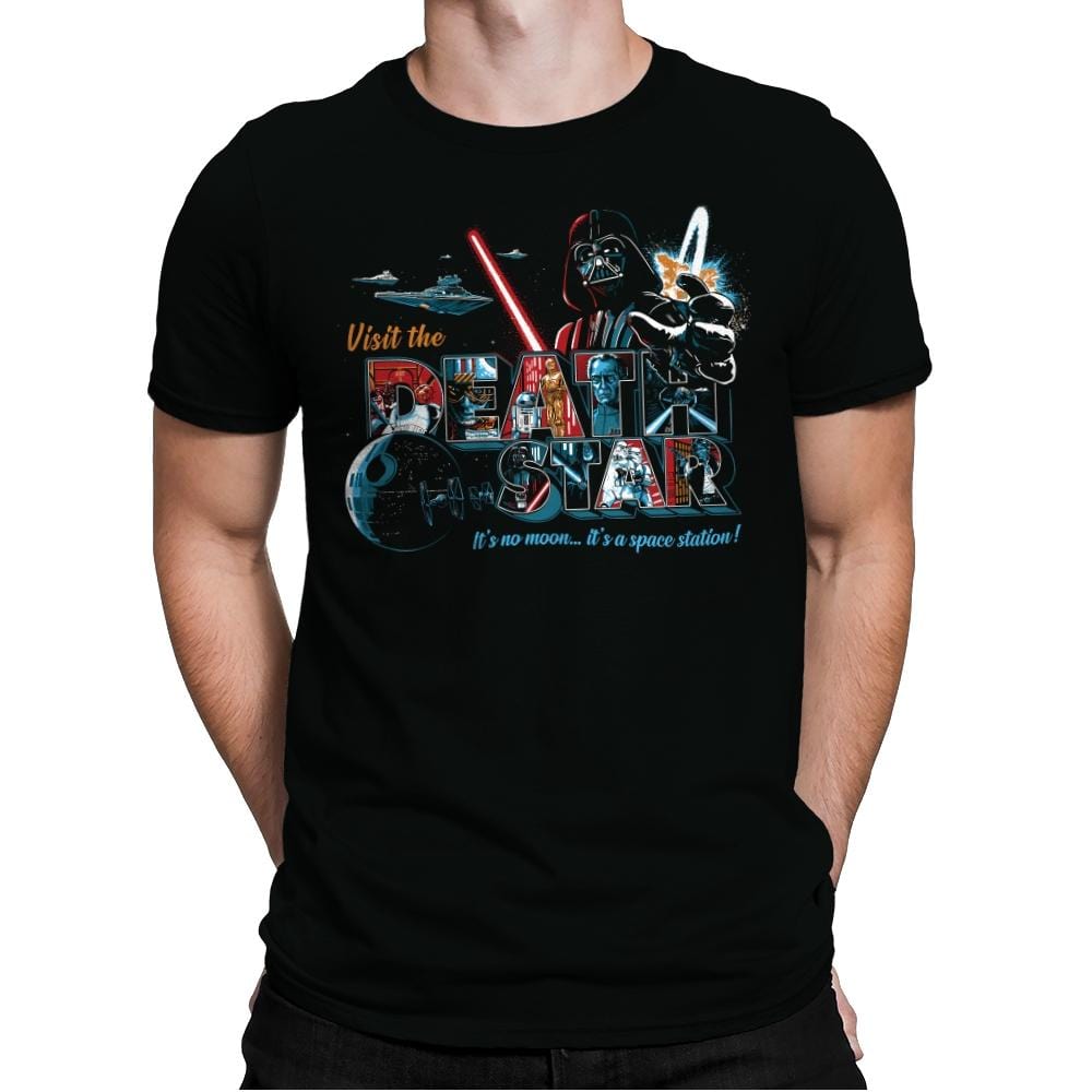 Visit a Space Station - Mens Premium T-Shirts RIPT Apparel Small / Black