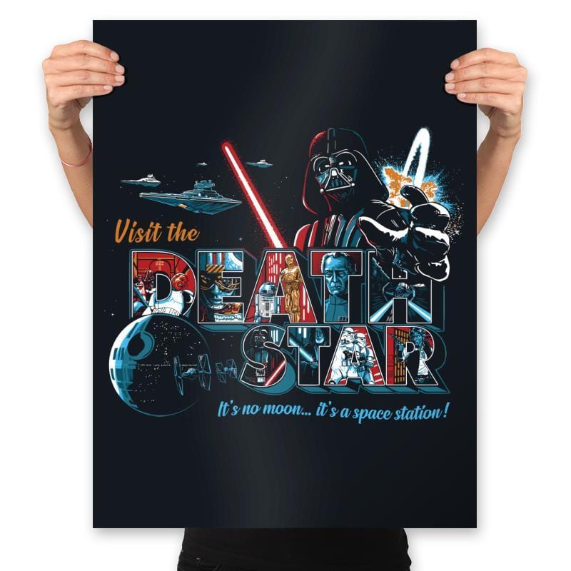 Visit a Space Station - Prints Posters RIPT Apparel 18x24 / Black