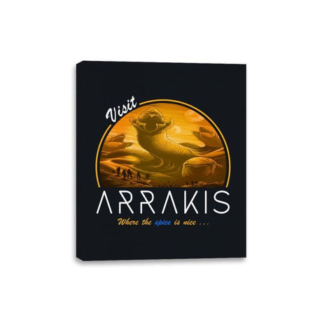 Visit Arrakis - Canvas Wraps Canvas Wraps RIPT Apparel 8x10 / Black