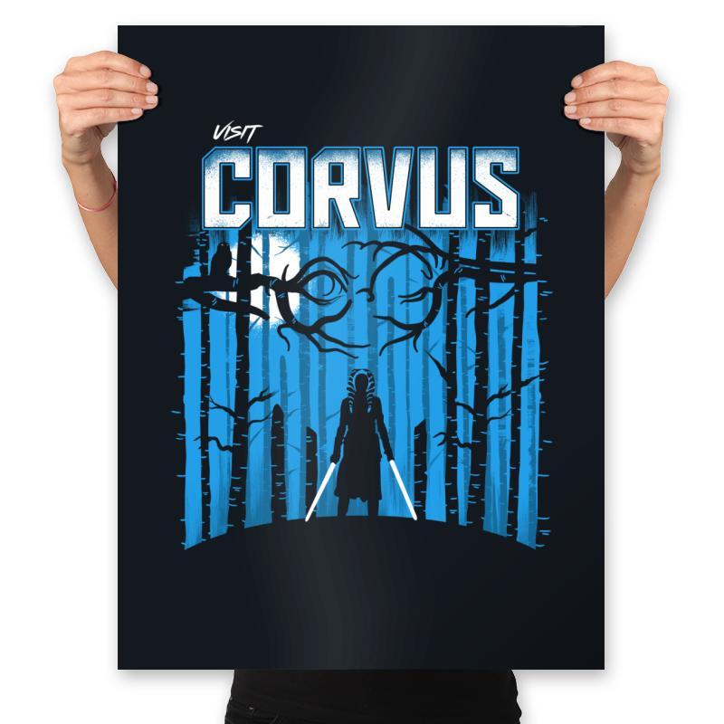 Visit Corvus - Prints Posters RIPT Apparel 18x24 / Black