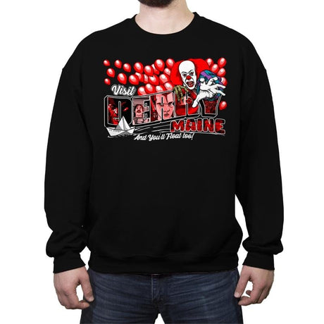 Visit Derry - Crew Neck Sweatshirt Crew Neck Sweatshirt RIPT Apparel Small / Black