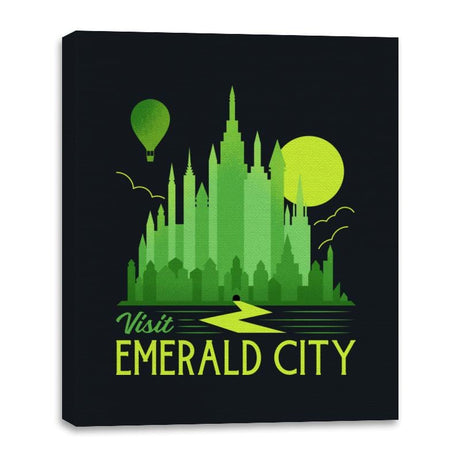 Visit Emerald City - Canvas Wraps Canvas Wraps RIPT Apparel 16x20 / Black