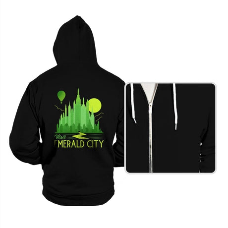 Visit Emerald City - Hoodies Hoodies RIPT Apparel Small / Black