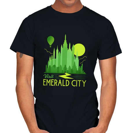 Visit Emerald City - Mens T-Shirts RIPT Apparel Small / Black