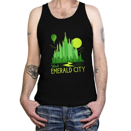 Visit Emerald City - Tanktop Tanktop RIPT Apparel X-Small / Black