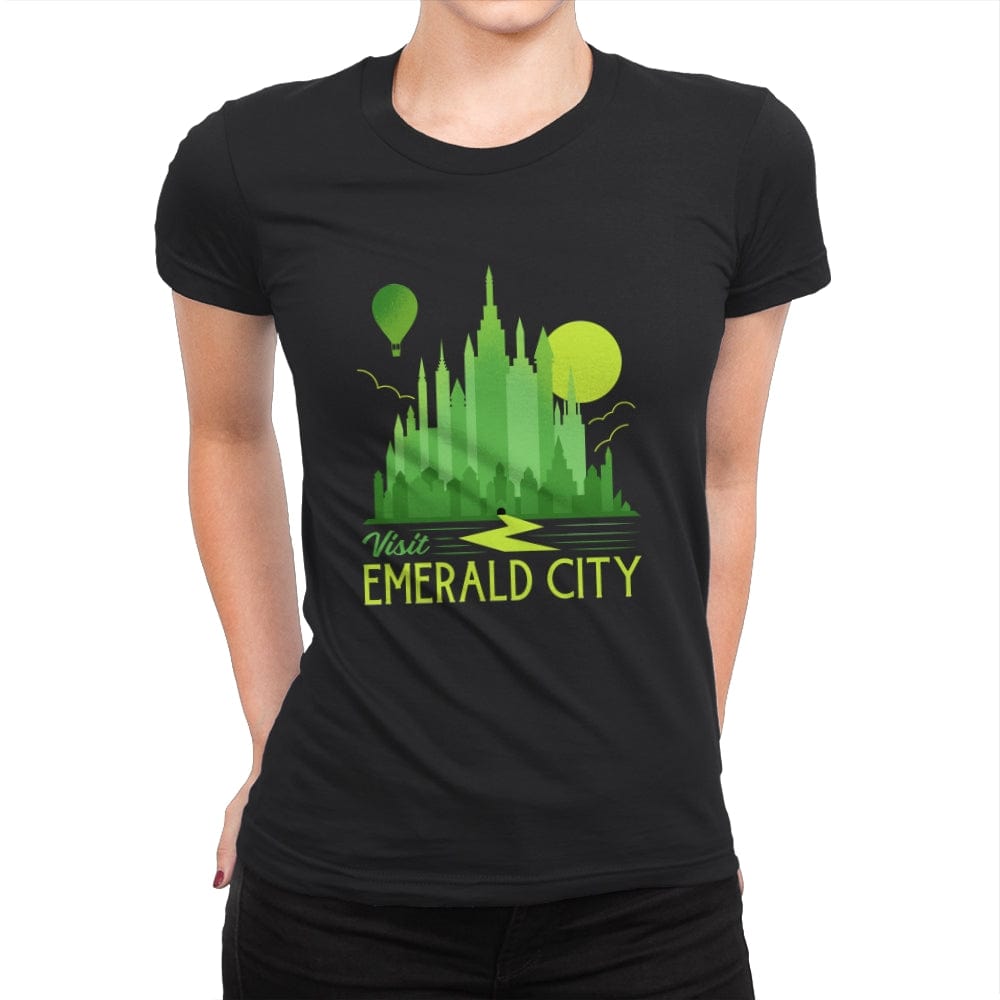 Visit Emerald City - Womens Premium T-Shirts RIPT Apparel Small / Black