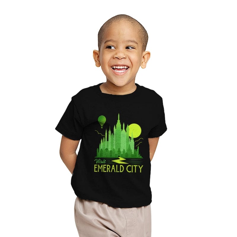 Visit Emerald City - Youth T-Shirts RIPT Apparel X-small / Black