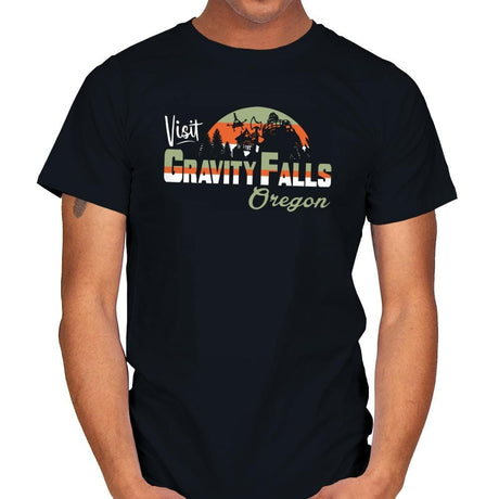 Visit Falls - Mens T-Shirts RIPT Apparel Small / Black