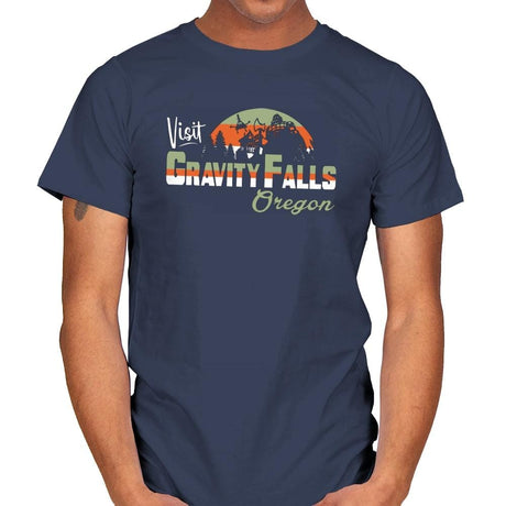 Visit Falls - Mens T-Shirts RIPT Apparel Small / Navy