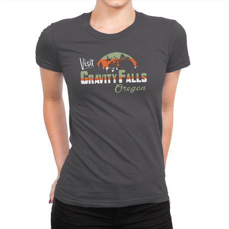 Visit Falls - Womens Premium T-Shirts RIPT Apparel Small / Heavy Metal