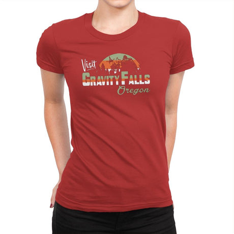 Visit Falls - Womens Premium T-Shirts RIPT Apparel Small / Red