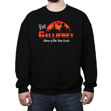 Visit Gallifrey - Crew Neck Sweatshirt Crew Neck Sweatshirt RIPT Apparel Small / Black