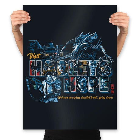 VISIT HADLEY'S - Prints Posters RIPT Apparel 18x24 / Black