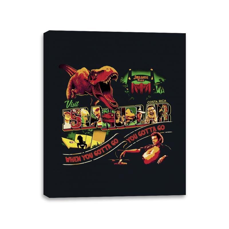 Visit Isla Nublar - Canvas Wraps Canvas Wraps RIPT Apparel 11x14 / Black