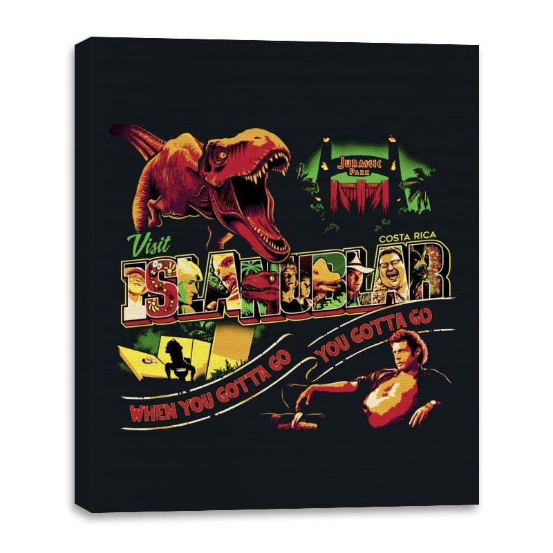 Visit Isla Nublar - Canvas Wraps Canvas Wraps RIPT Apparel 16x20 / Black