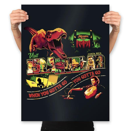 Visit Isla Nublar - Prints Posters RIPT Apparel 18x24 / Black