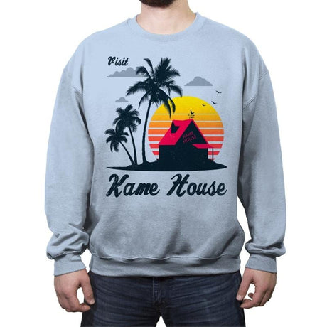 Visit Kame-House - Crew Neck Sweatshirt Crew Neck Sweatshirt RIPT Apparel Small / Light Blue