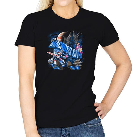 Visit Macross City Exclusive - Womens T-Shirts RIPT Apparel Small / Black