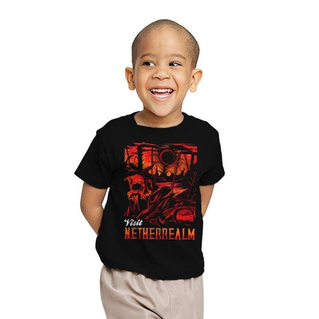 Visit Netherrealm - Youth T-Shirts RIPT Apparel X-small / Black