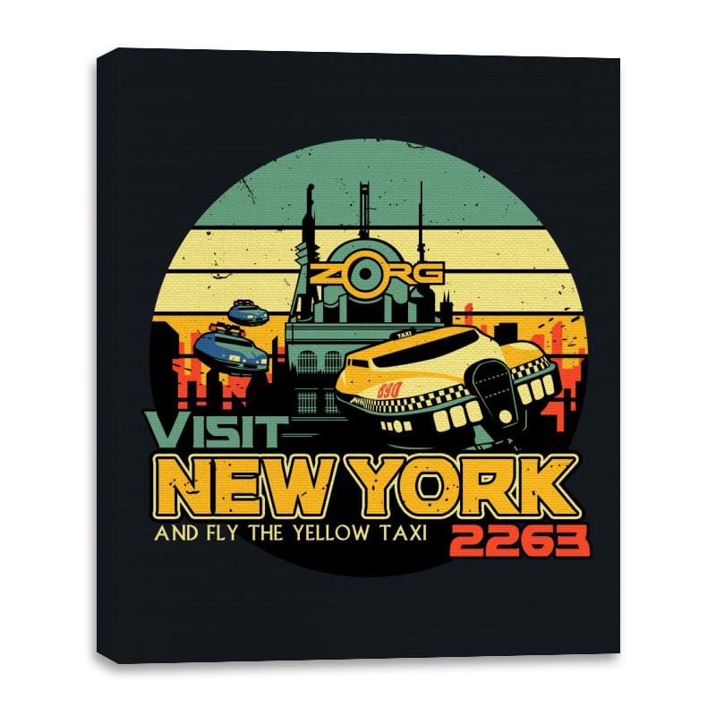 Visit New York 2263 - Canvas Wraps Canvas Wraps RIPT Apparel 16x20 / Black