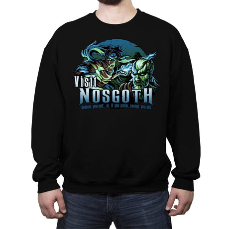 Visit Nosgoth - Crew Neck Sweatshirt Crew Neck Sweatshirt RIPT Apparel Small / Black