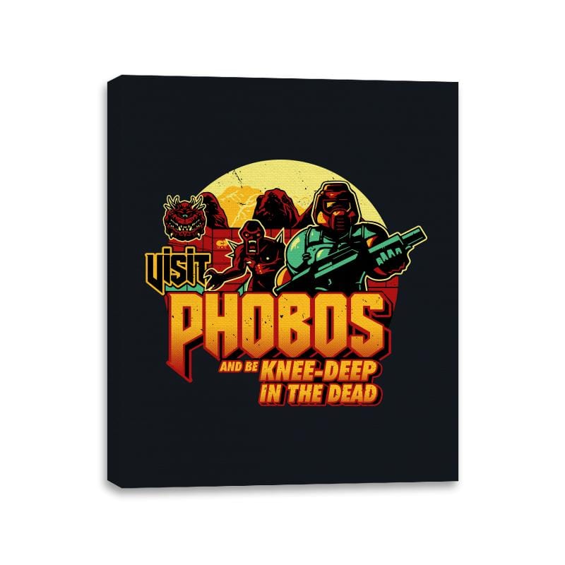 Visit Phobos - Canvas Wraps Canvas Wraps RIPT Apparel 11x14 / Black